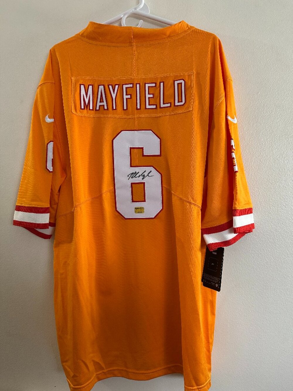 BAKER MAYFIELD SIGNED TAMPA BAY BUCCANEERS AUTOGRAPHED NIKE JERSEY w/COA XL 15-1